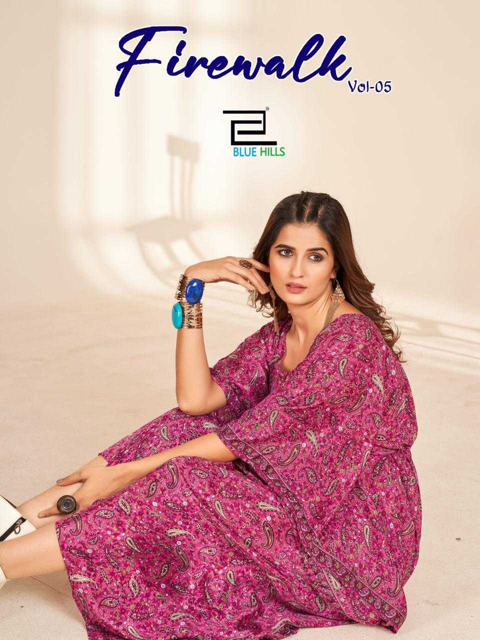 blue hills firewalk vol 5 stitch beautiful kaftan catalog