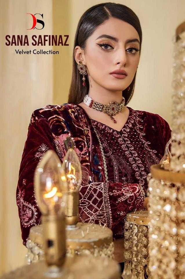 deepsy suit sana safinaz velvet collection winter wear pakistani unstitch salwar kameez