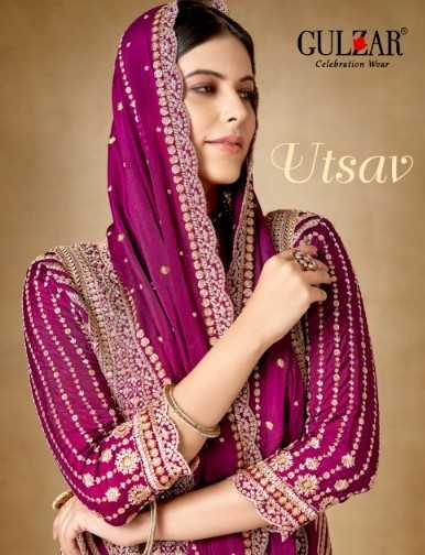 gulzar utsav beautiful designer readymade occasion wear kurti sharara dupatta set 