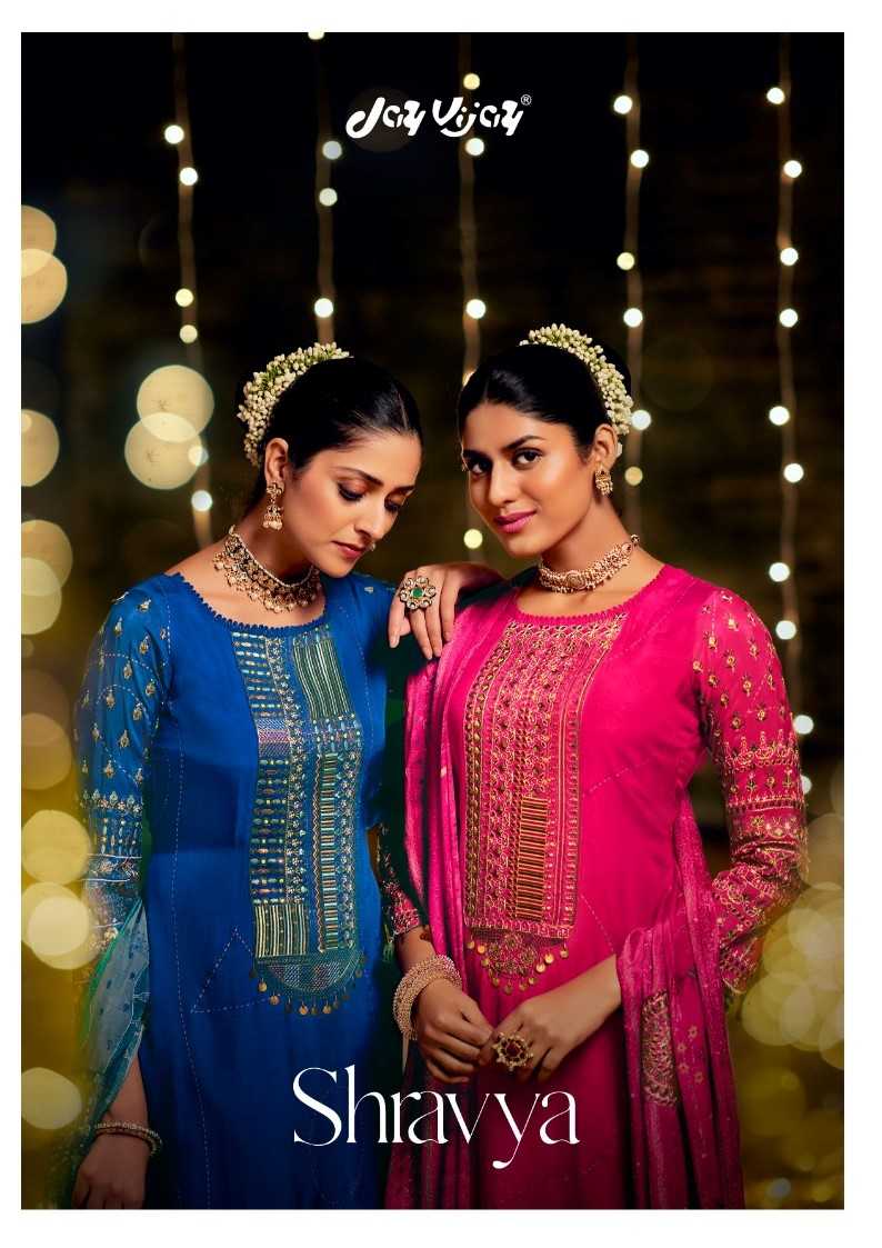 jayvijay shravya designer festive wear unstitch salwar kameez supplier