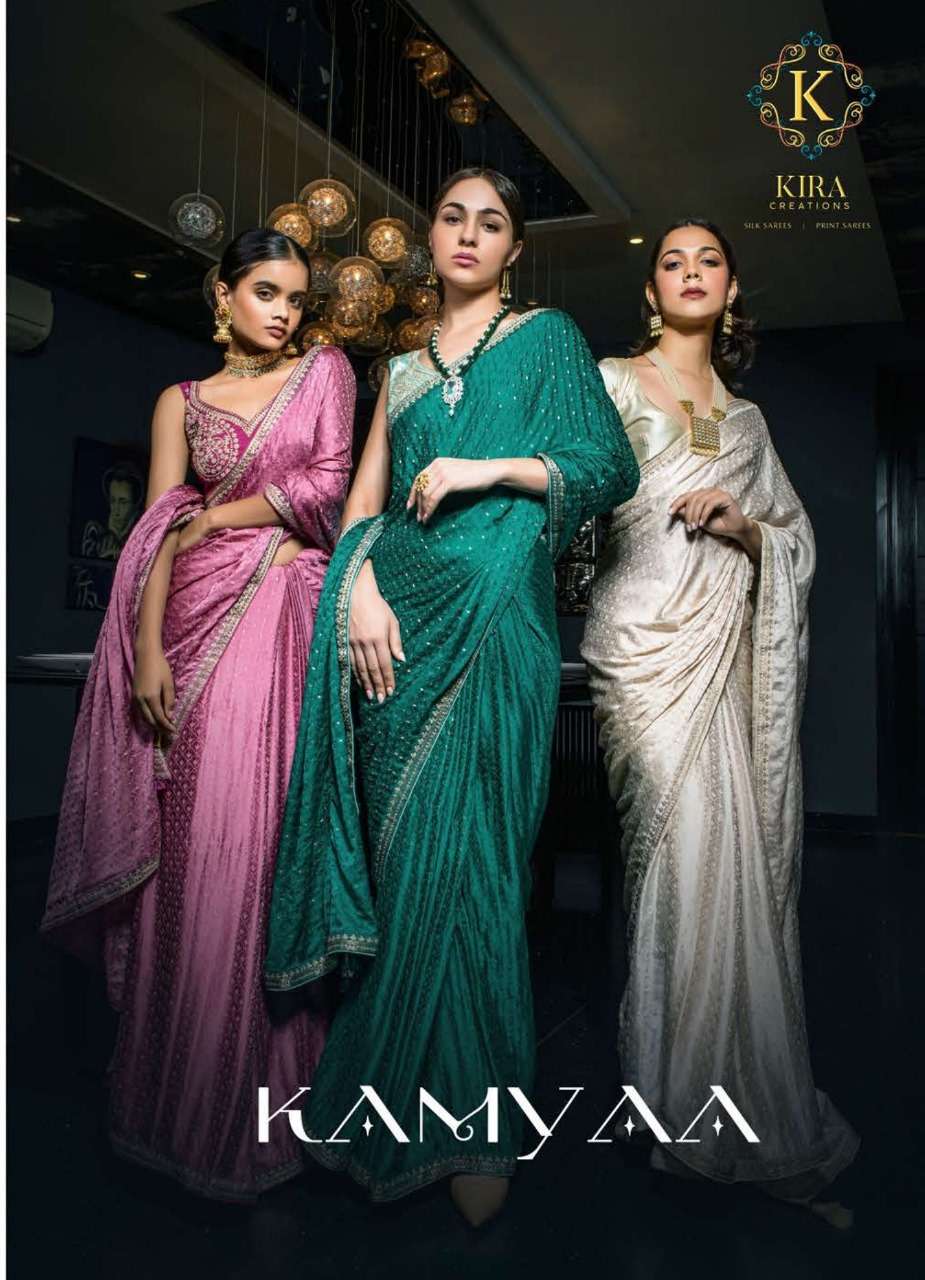 kira creation kamyaa 11000-11010 fancy occasion wear sarees supplier