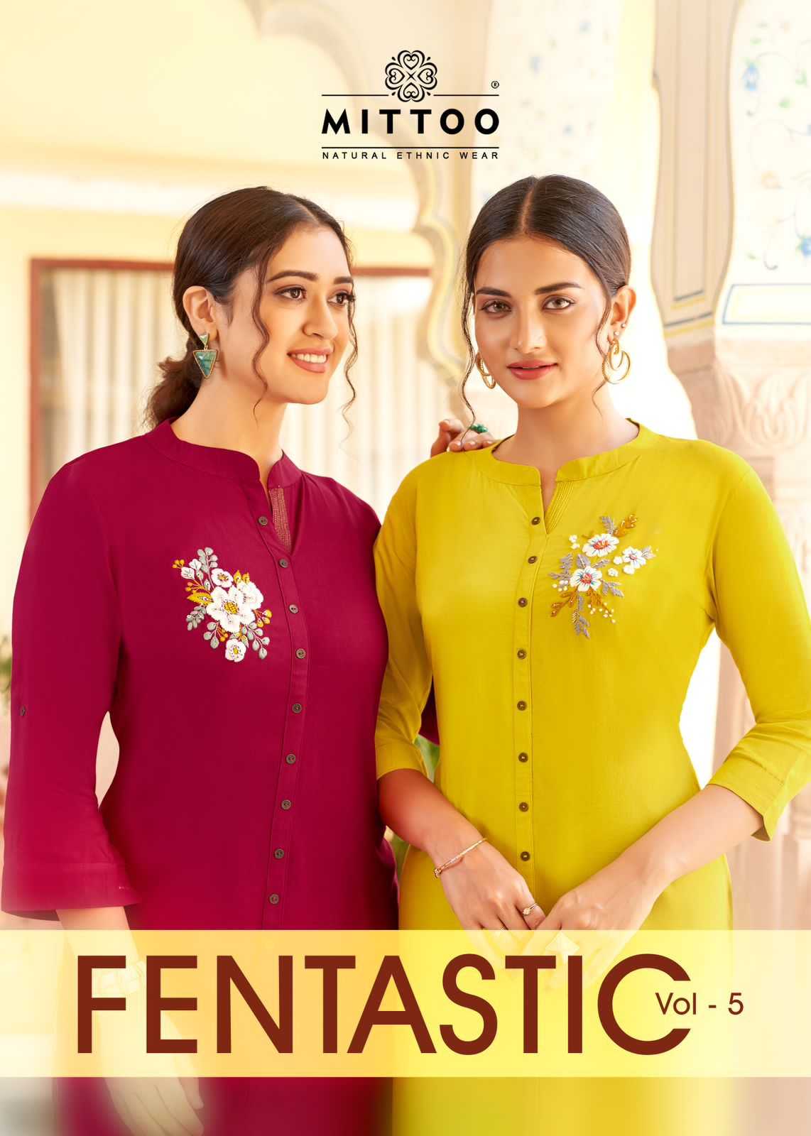 mittoo fentastic vol 5 beautiful stitch straight kurti catalog