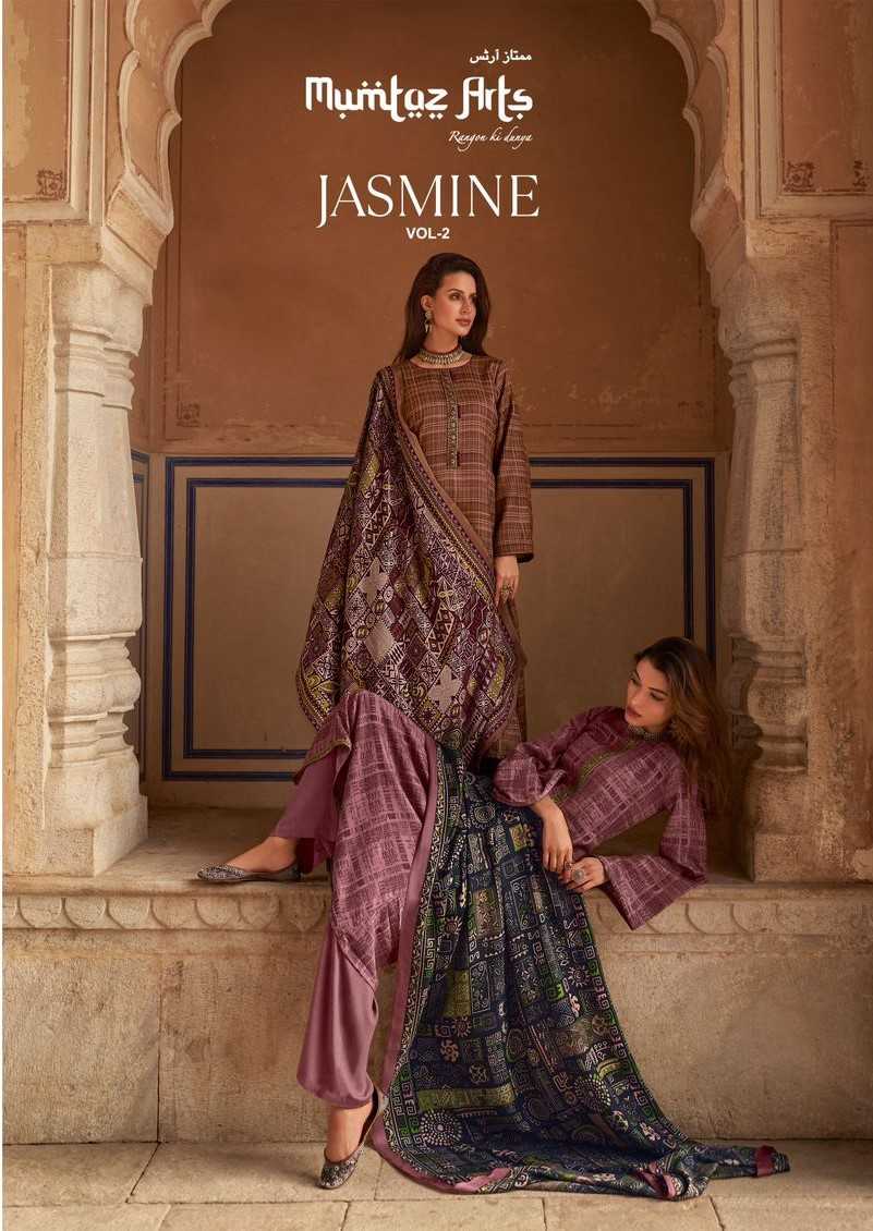 mumtaz arts jasmine vol 2 diwali special winter fancy collection dress material