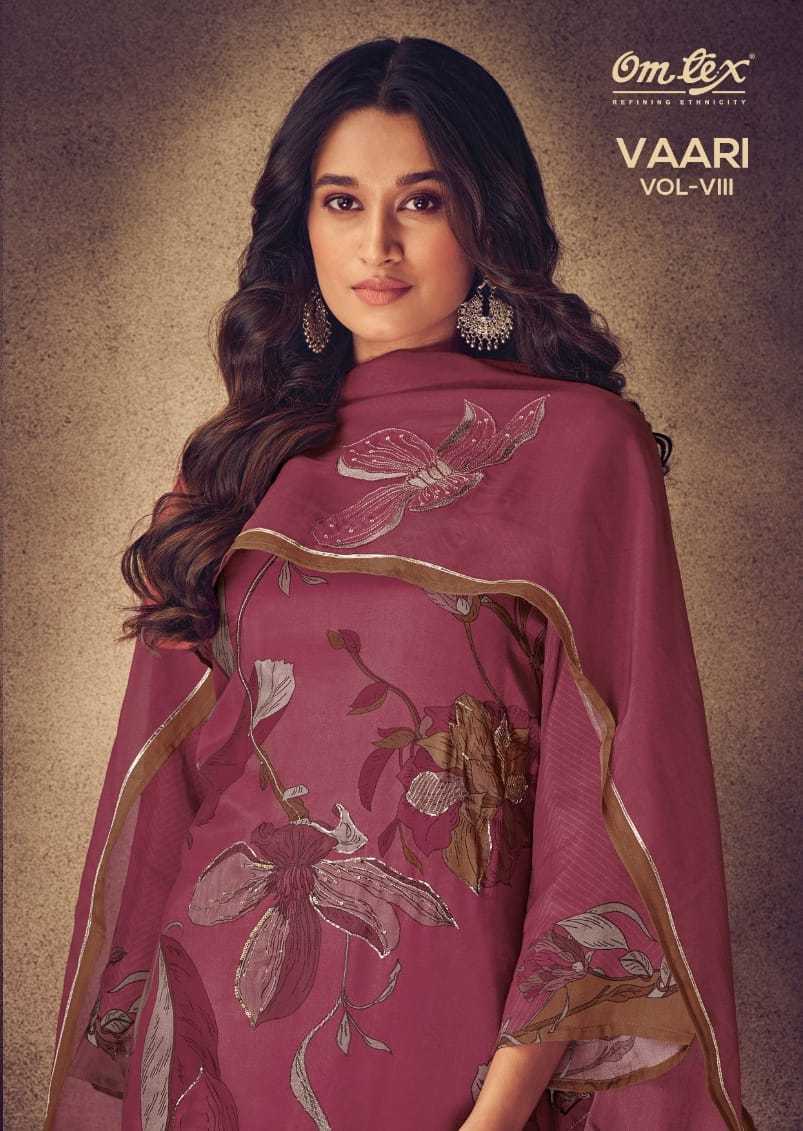 omtex vaari vol 8 printed beautiful fancy unstitch salwar kameez