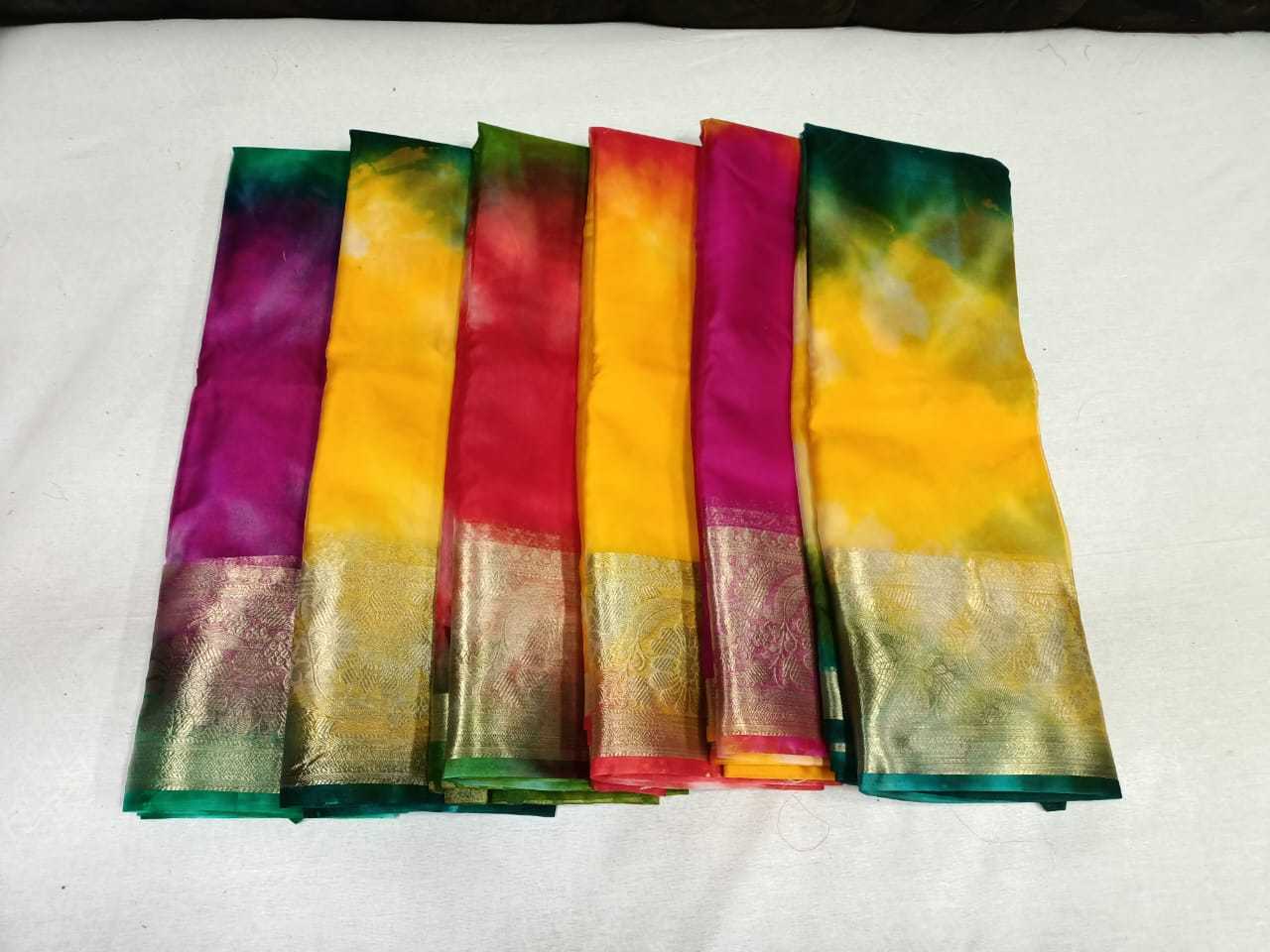 pr 1027 organza silk with blouse fancy sarees catalog