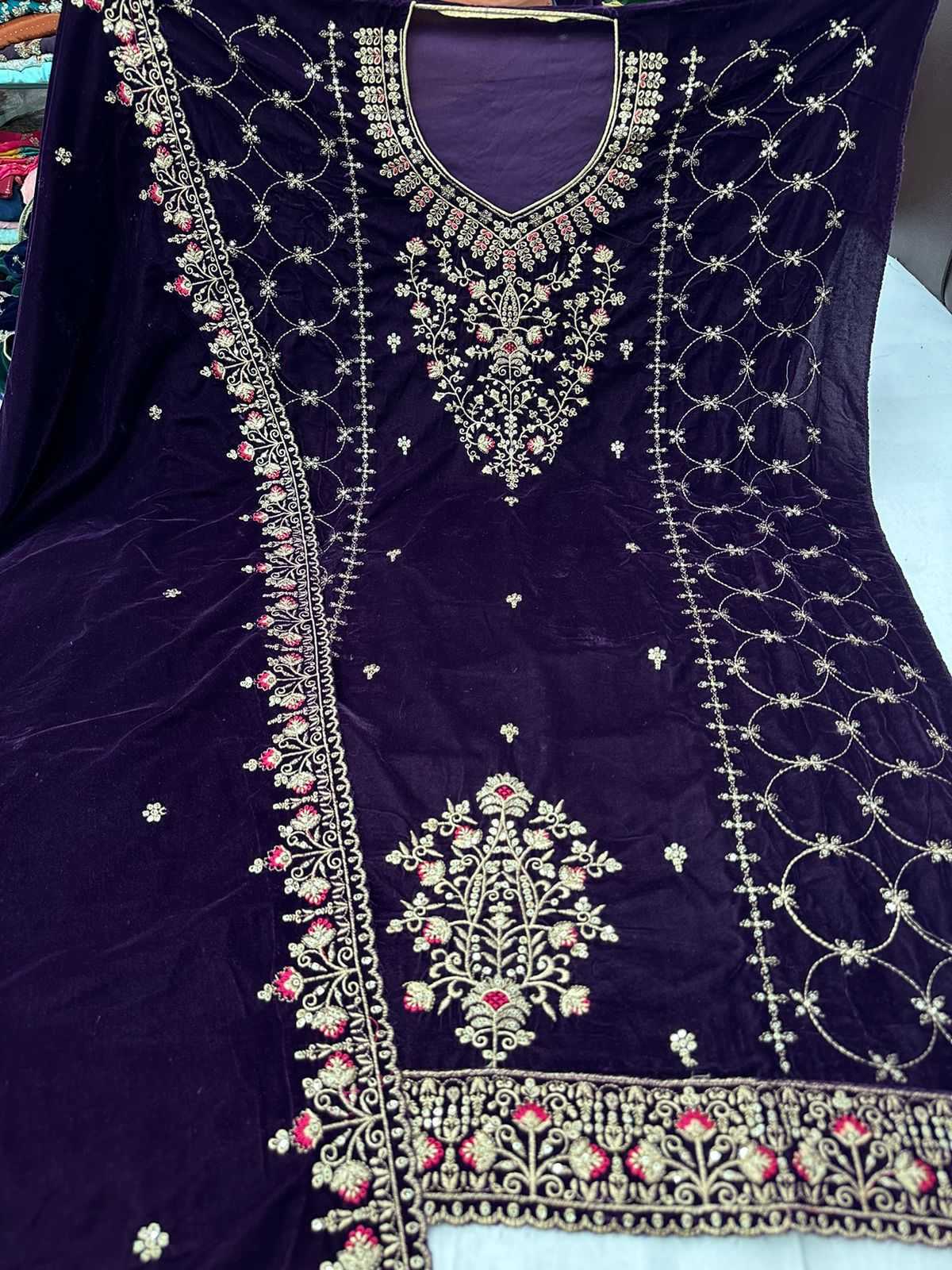 pr leaf designer festive velvet winte unstitch salwar kameez collection