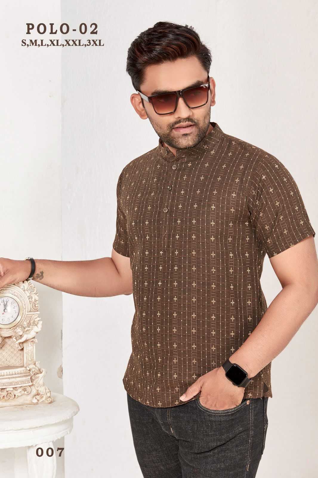 pr polo vol 2 readymade mens short kurta catalog
