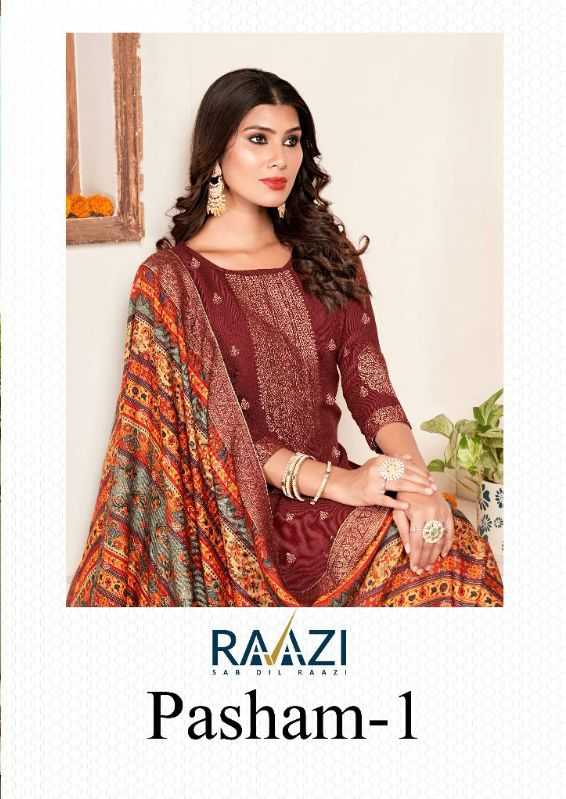 rama fashion raazi pasham vol 1 unstitch suit for winter pashmina catalog