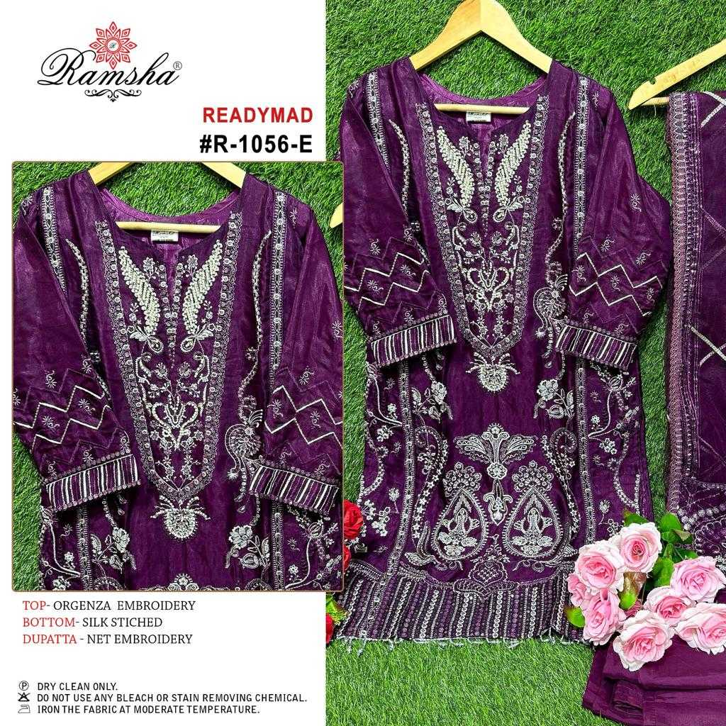 ramsha 1056 nx dark chart amazing embroidery readymade pakistani suit