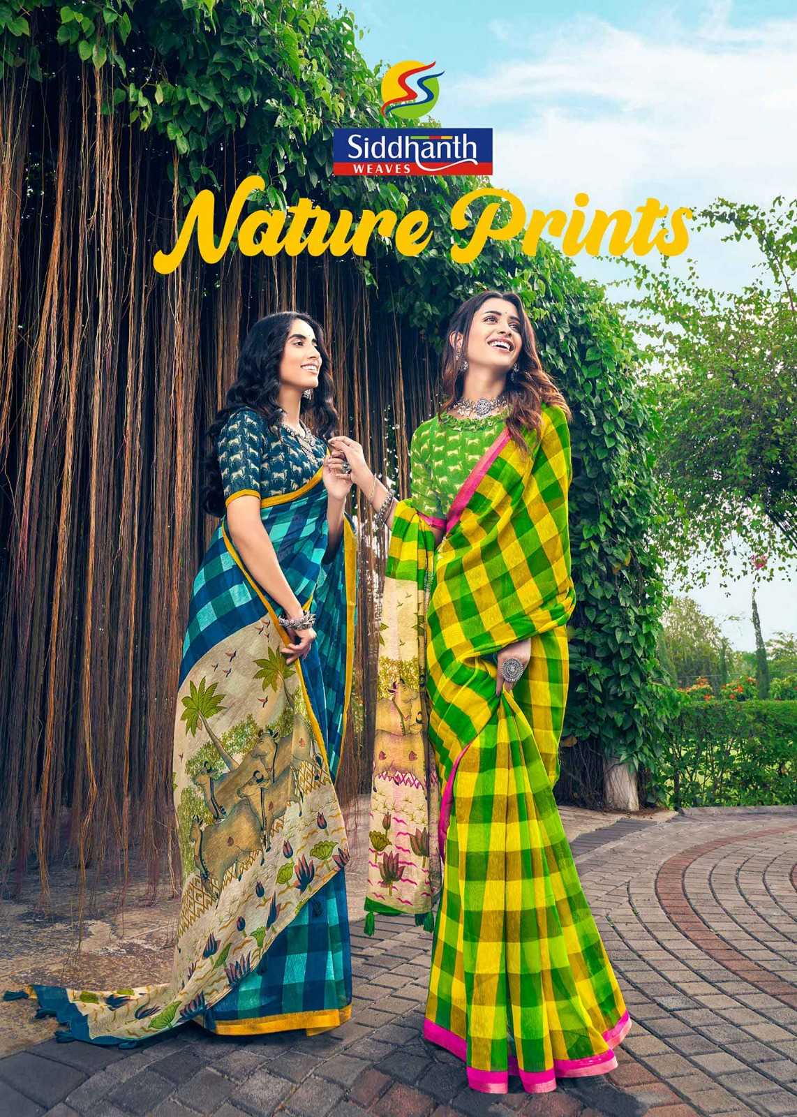 siddhanth weaves nature prints fancy casual wear sarees online merchant