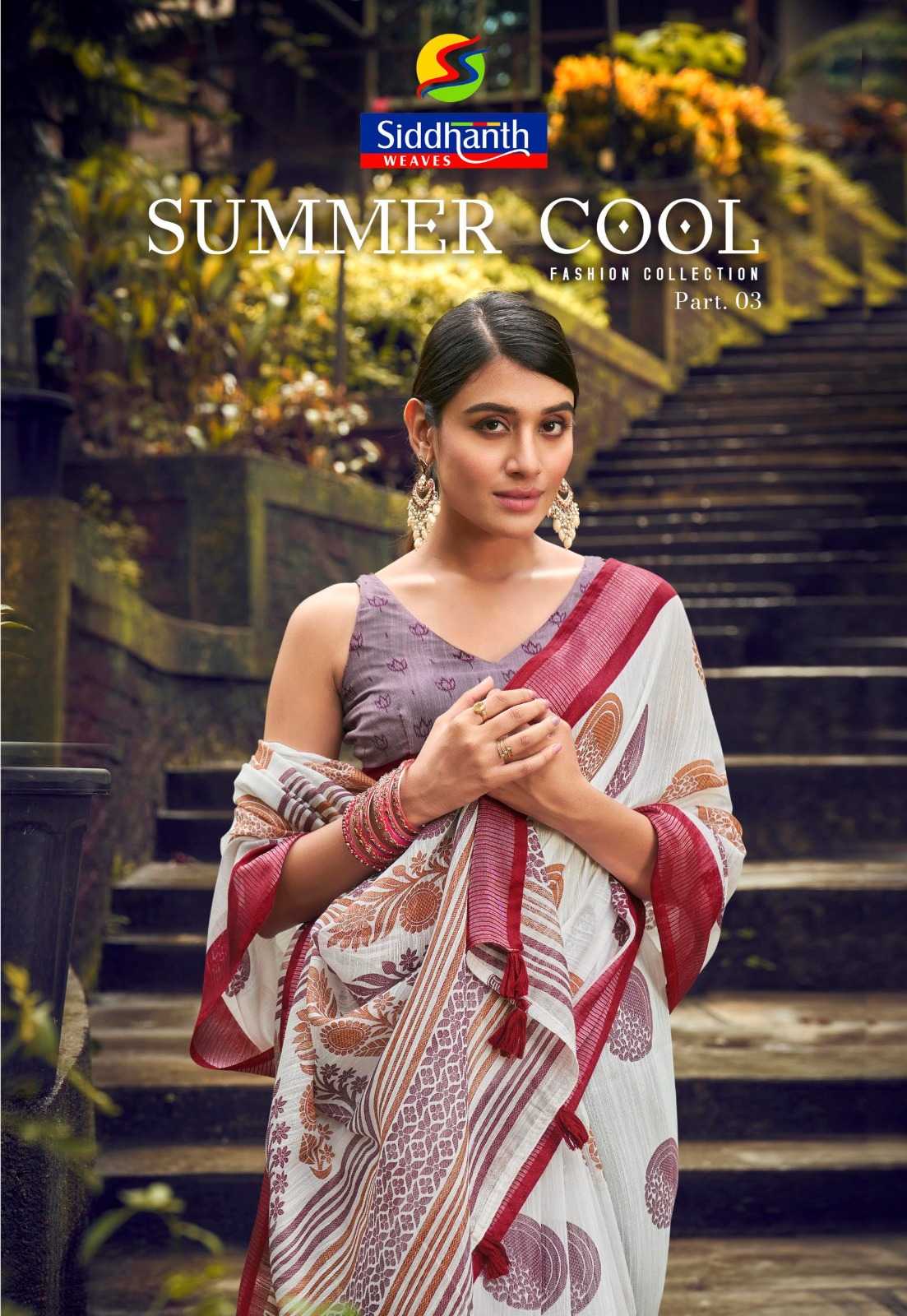 siddhanth weaves summer cool vol 3 cotton fancy sarees onliner trader