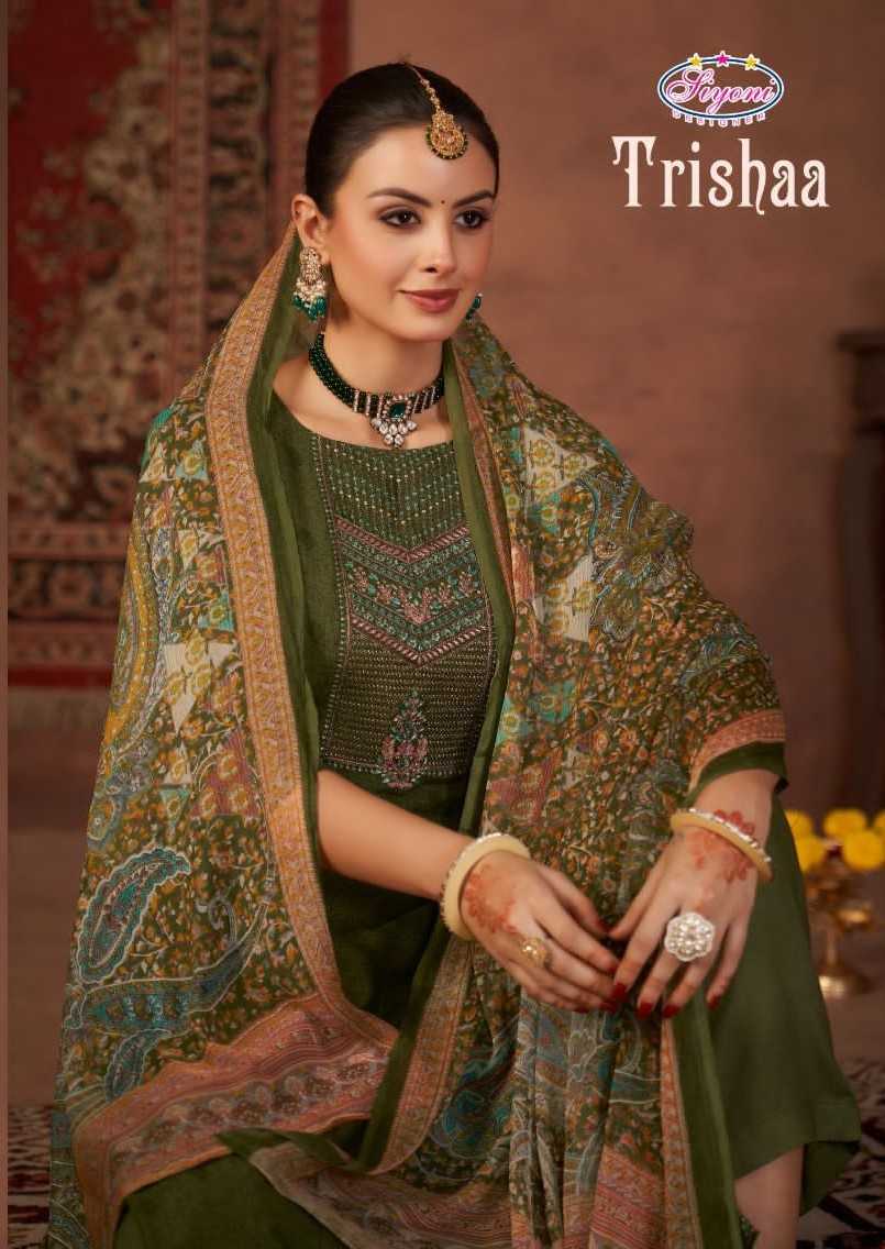 siyoni designer trishaa pashmina winter wear beautiful dree material