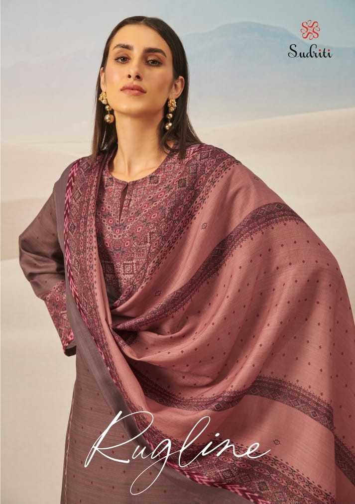 sudriti rugline beautiful digital print pashmina twill winter wear dress material supplier