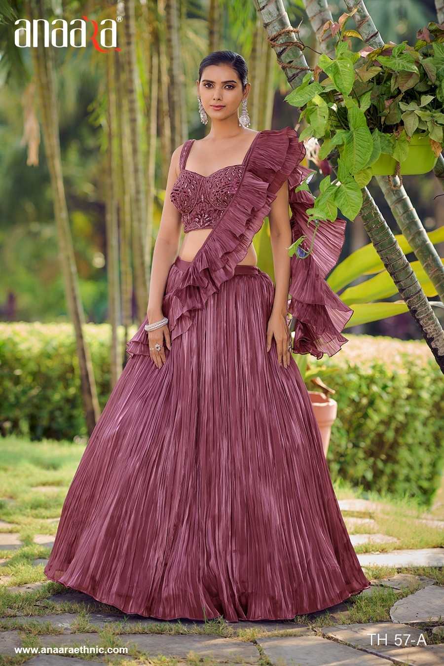 tathastu anaara crop top 52-58 designer readymade occasion wear lehenga choli trader