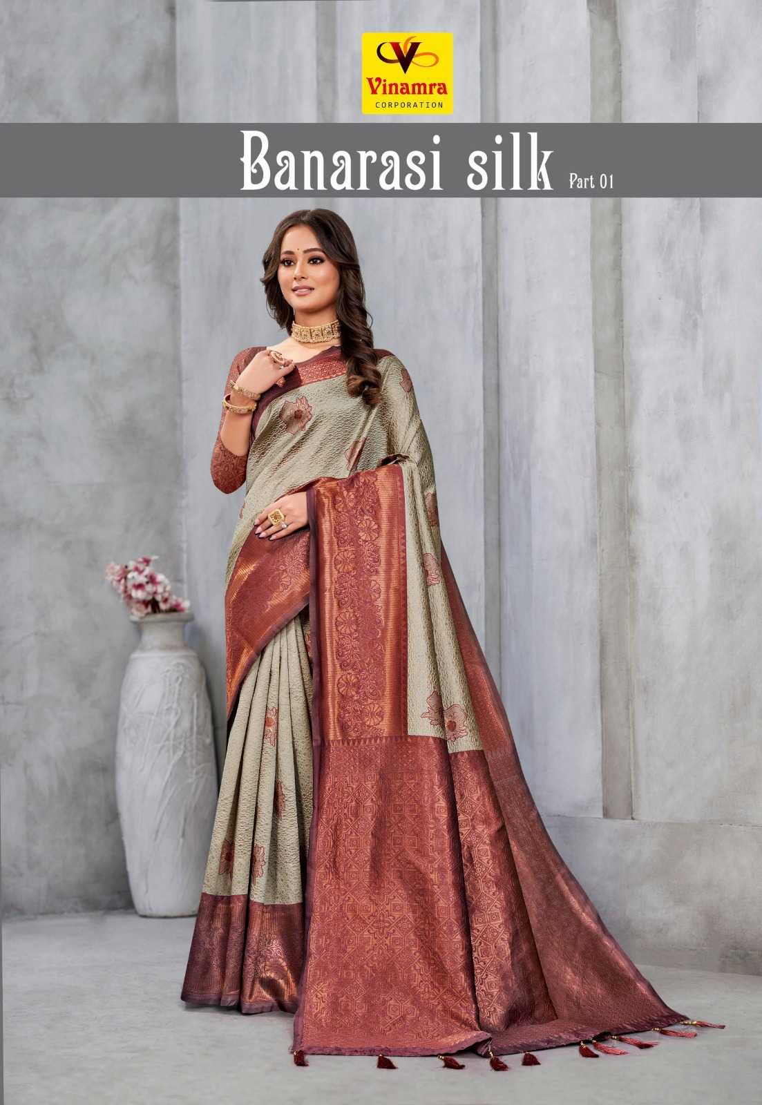 vinamra banarasi silk vol 1 beautiful occasion wear saree supplier