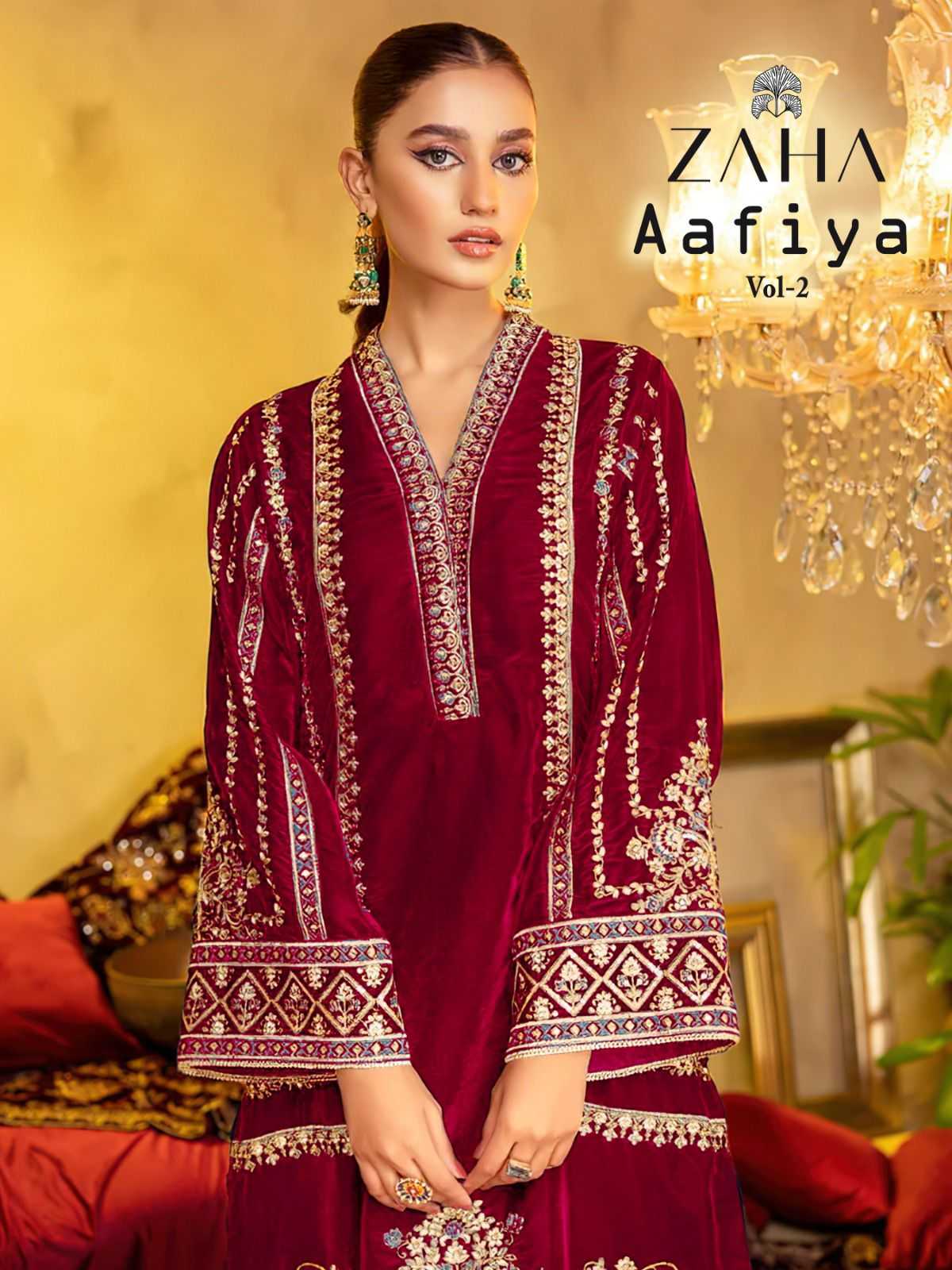 zaha aafiya vol 2 10218 abcd pakistani designer unstitch salwar kameez 
