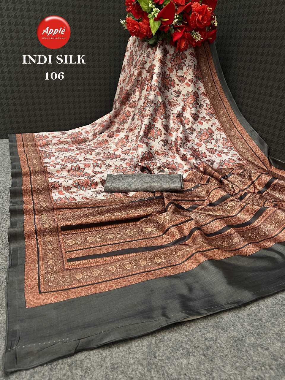 apple indi silk festive wear fancy elegant silk sares