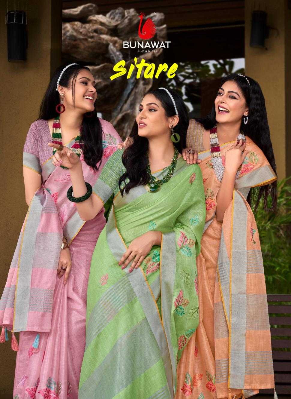 bunawat sitare designer linen saris wholesaler