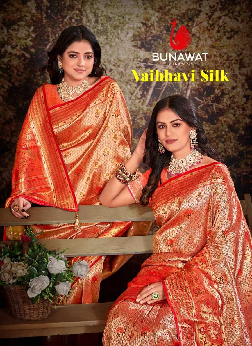 bunawat vaibhavi silk vol 1 wedding south silk saris wholesaler