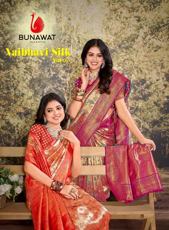 bunawat vaibhavi silk vol 2 wedding south silk saris wholesaler