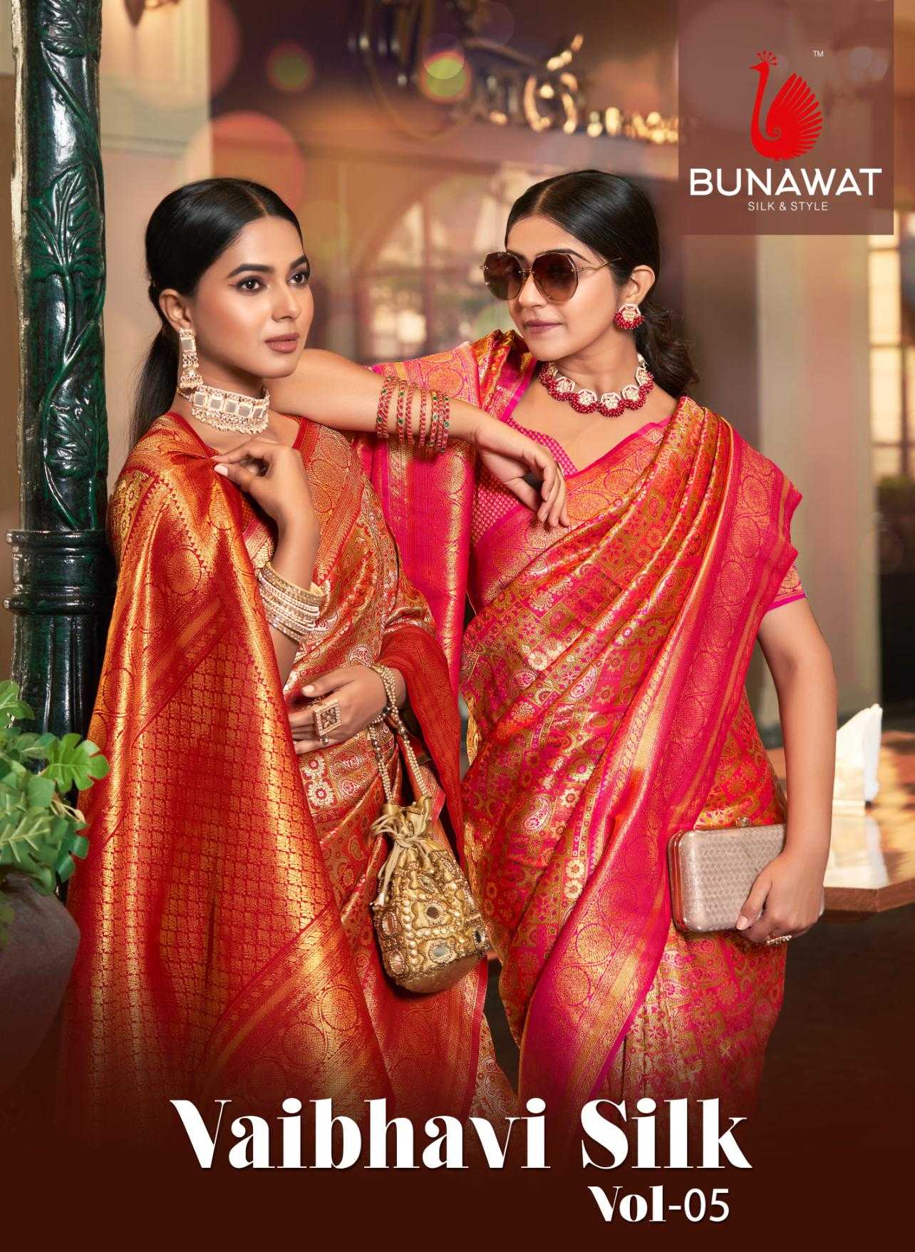 bunawat vaibhavi silk vol 5 wedding south silk saris wholesaler