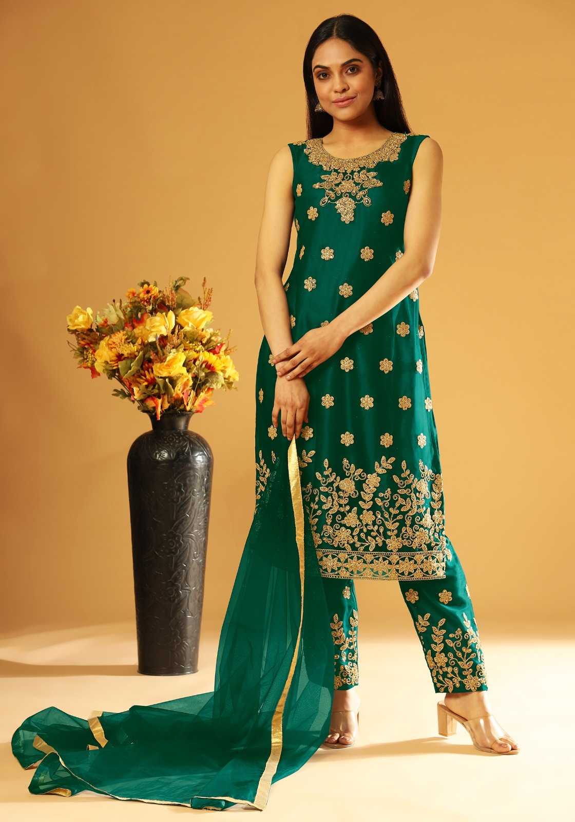 eira vol 6 designer semistitch salwar kameez dupatta with long koti occasion wear 