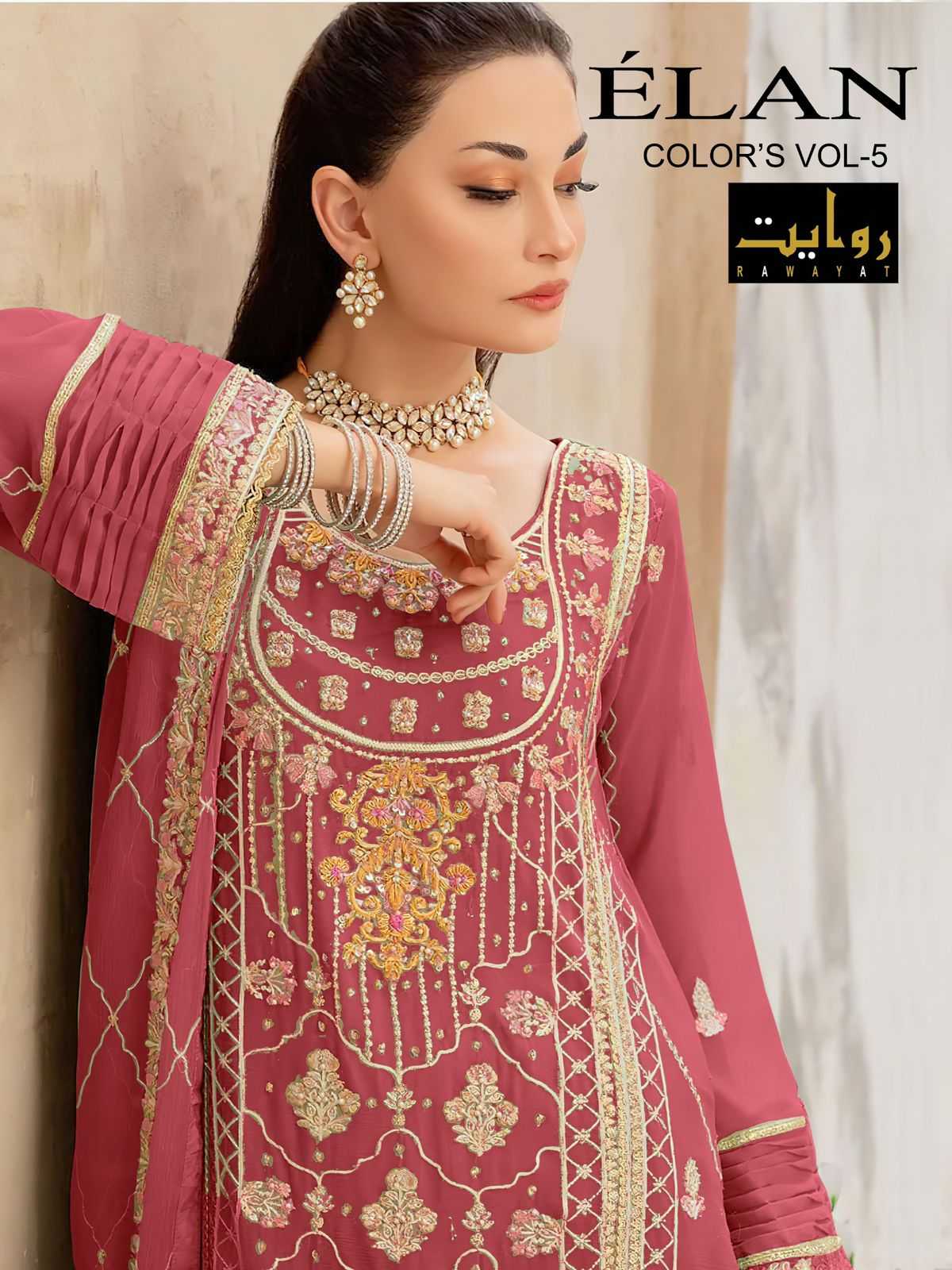 elan colors vol 5 by rawayat designer work pakistani salwar kameez material