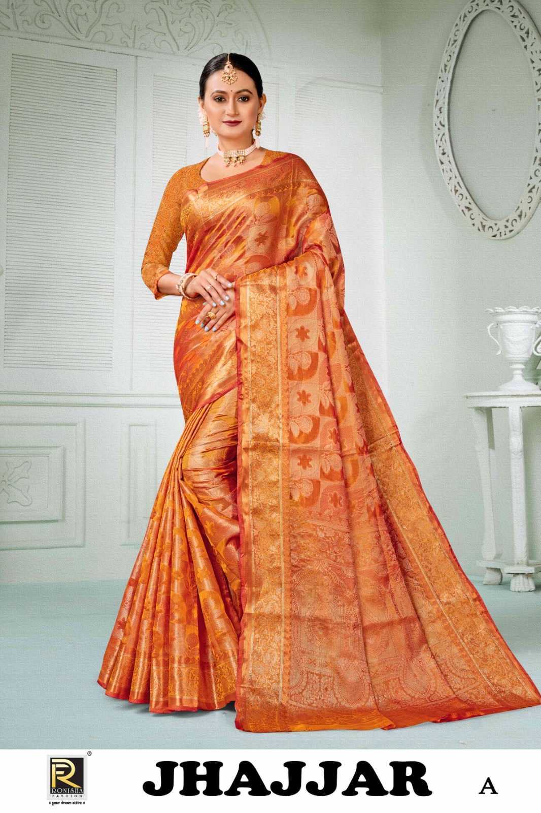 JHAJJAR  BY RANJNA SAREE BANARASI SILK PREMIUM FABRICS SUPER HIT COLLECTION SAREES
