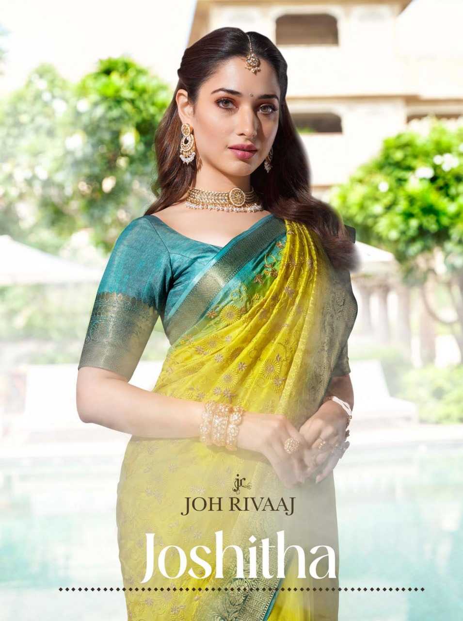 joh rivaaj joshitha 23001-23018 fancy occasion wear classy sarees 