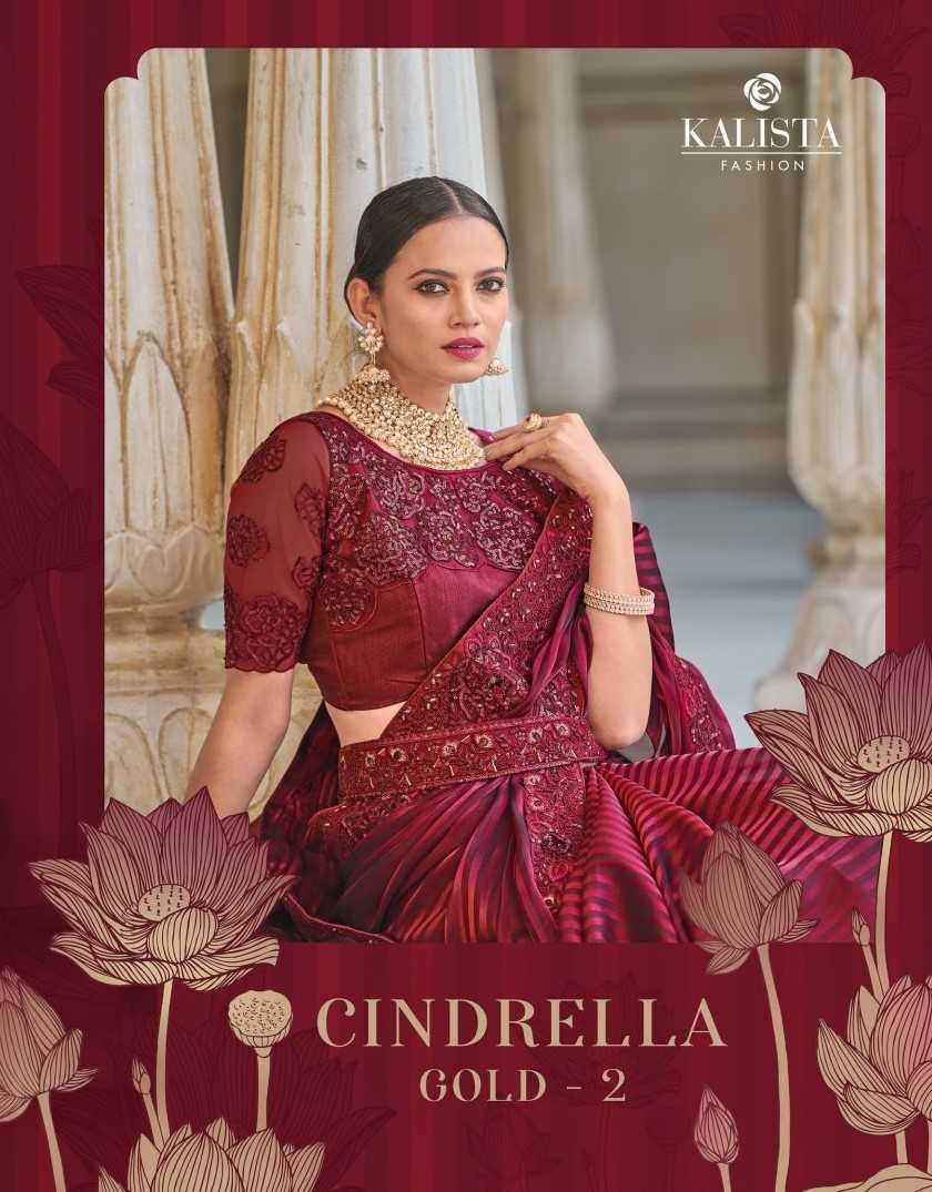 kalista fashion cindrella gold vol 2 designer occasion wear sarees