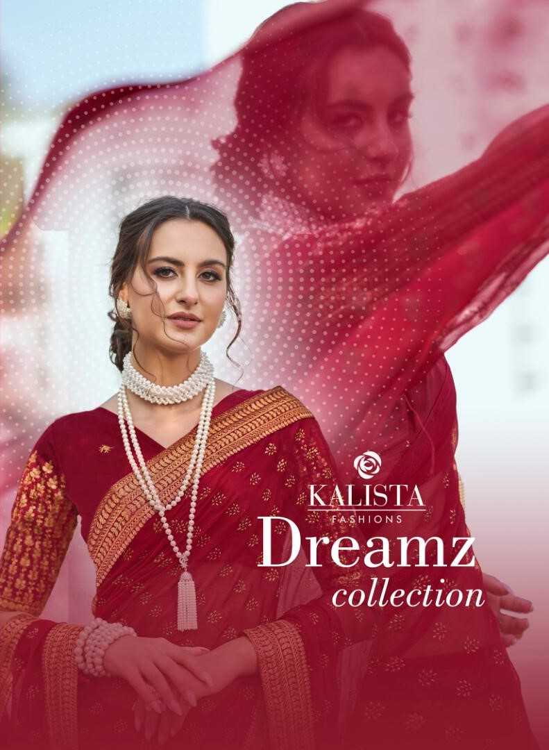 kalista fashion dreamz collection elegant mirror work designer sarees