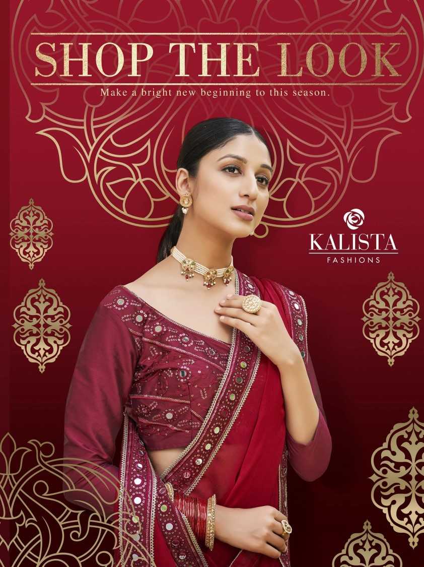 kalista fashion shop the look classy saree with beautiful potli