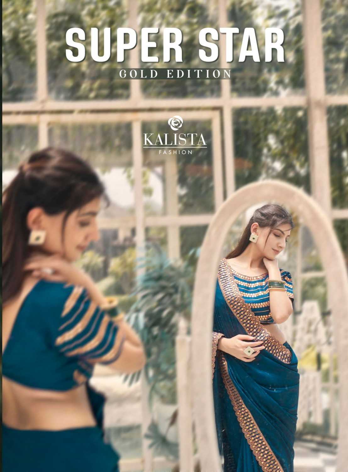 kalista fashion super star gold edition traditional festive wear elegant sarees