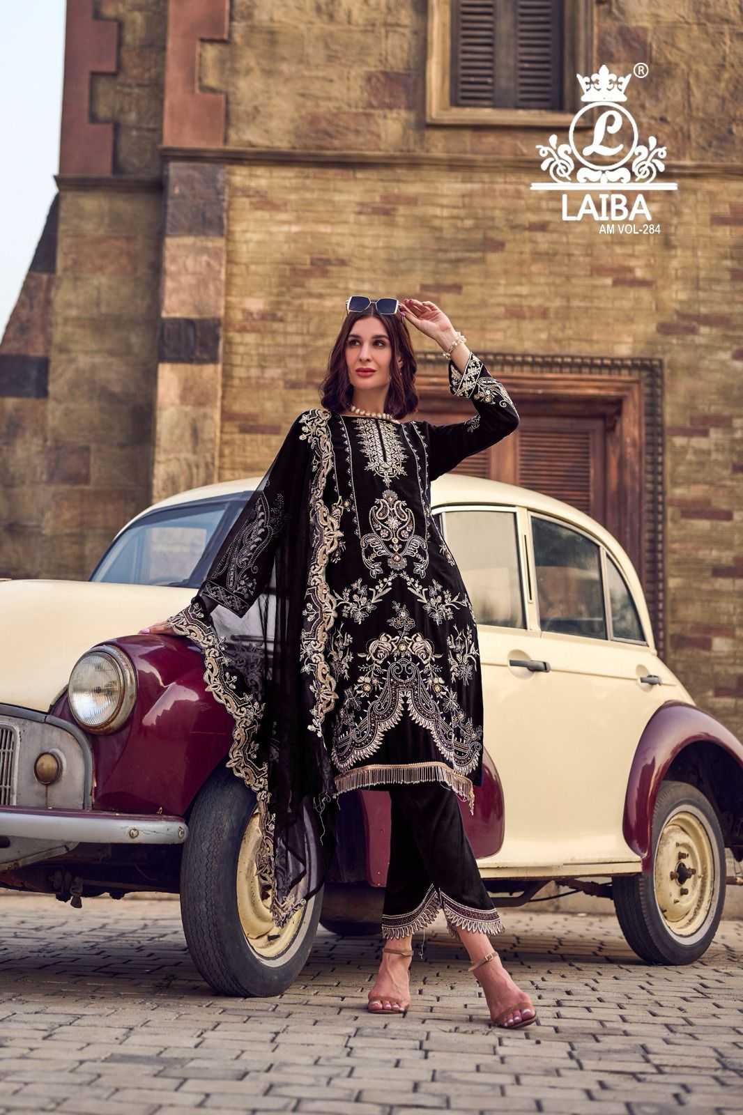 laiba am vol 284 pakistani designer fullstitch festive wear kurti pant dupatta 