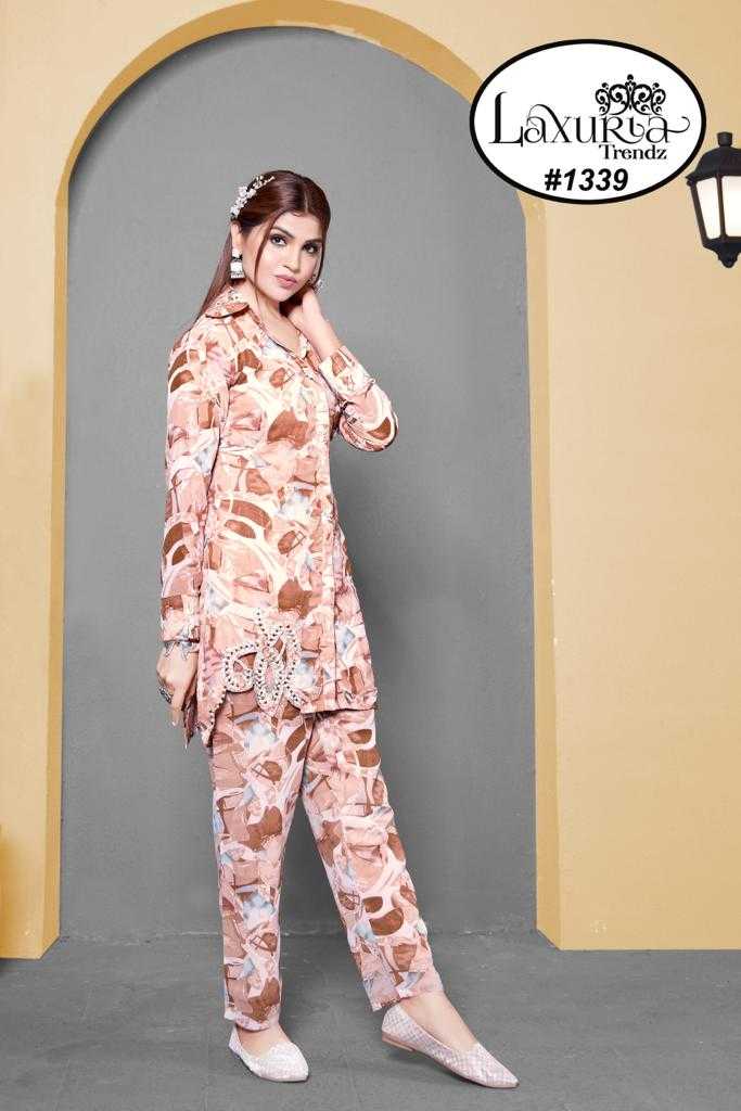 laxuria 1339 readymade classy handwork western wear cord set