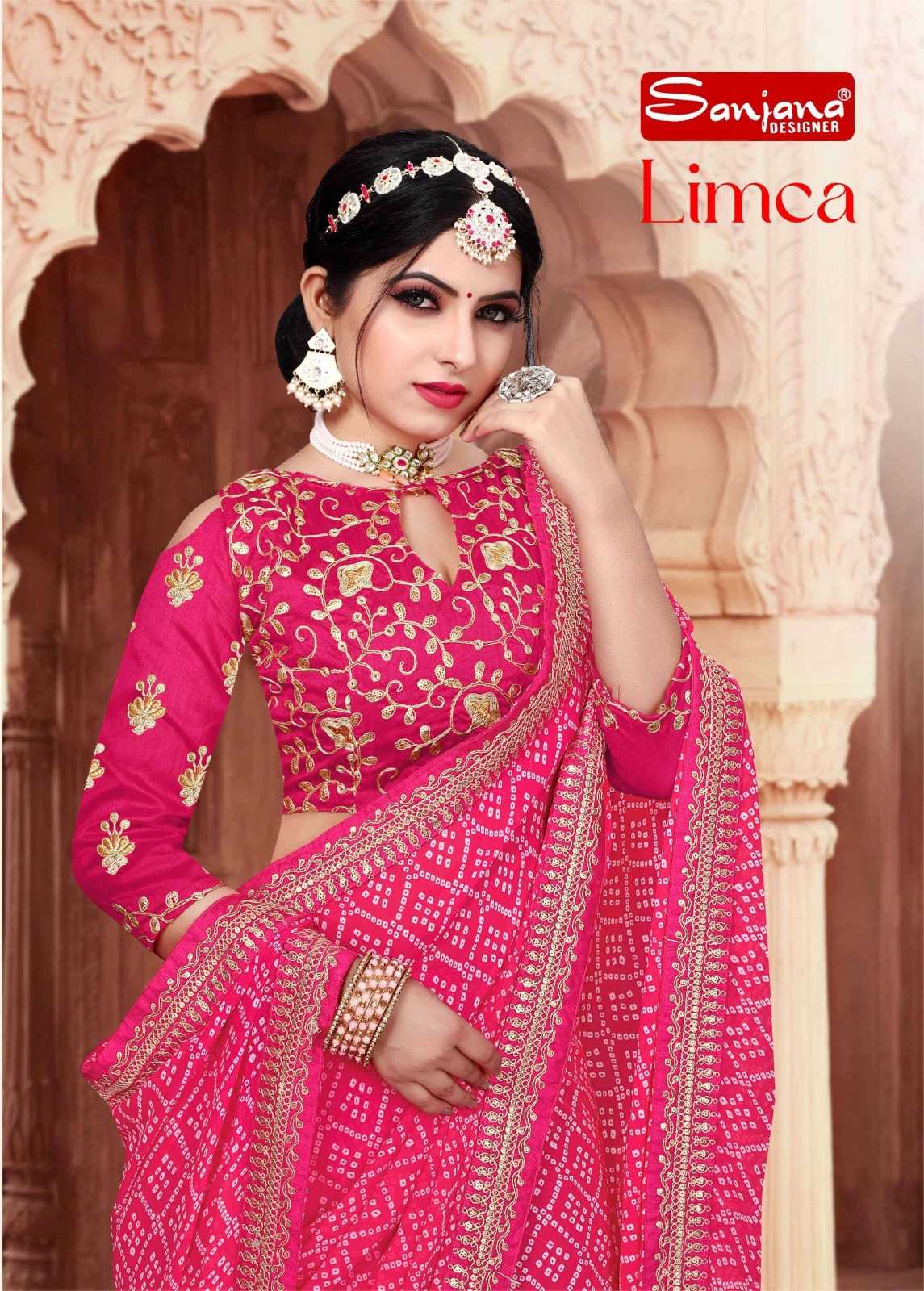limca vol 3 by sanjana designer weightless saree with border work and blouse collection