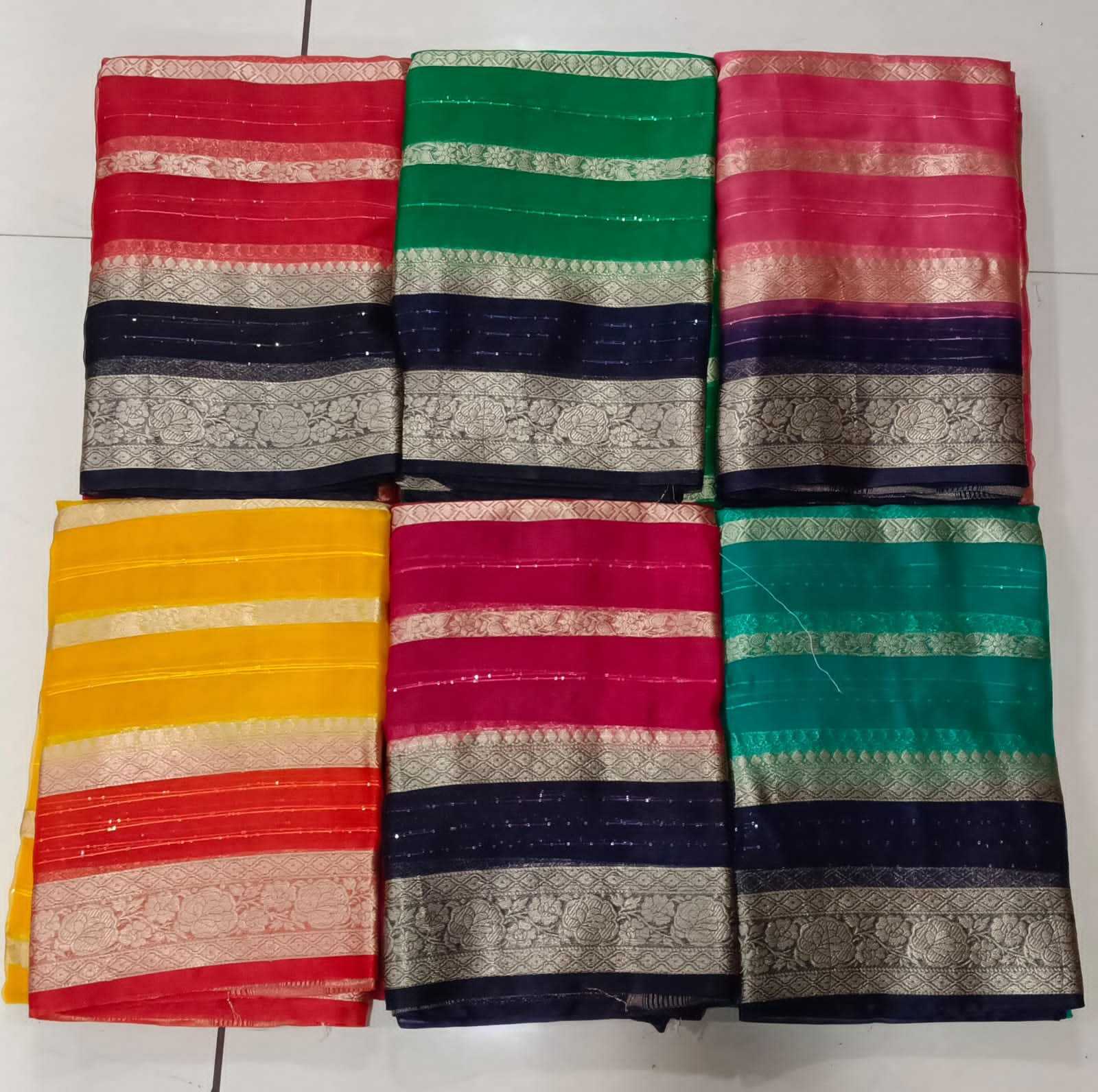 maanyata hause full beautiful organza sarees