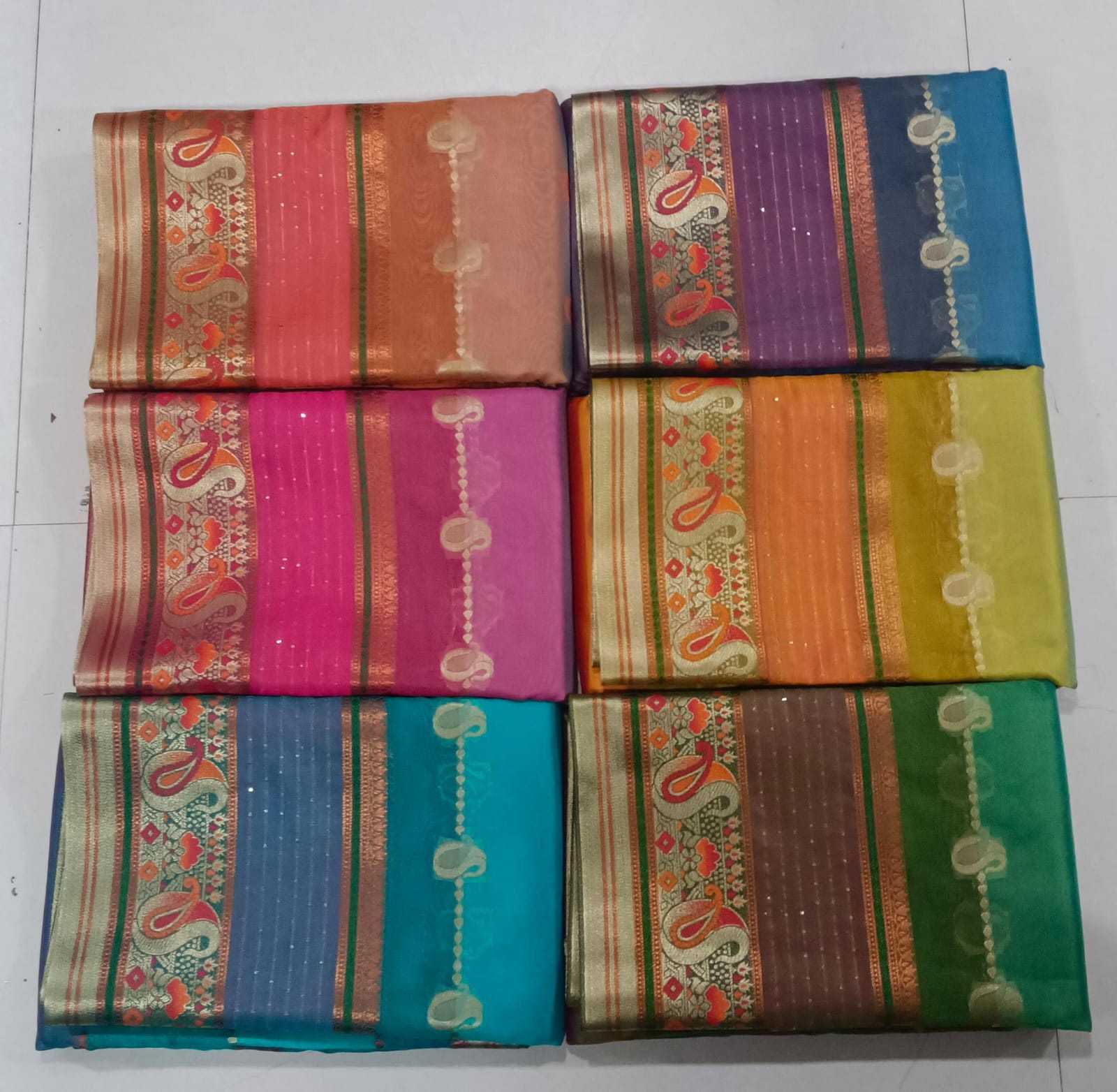 maanyata nisha beautiful organza silk sequence saree