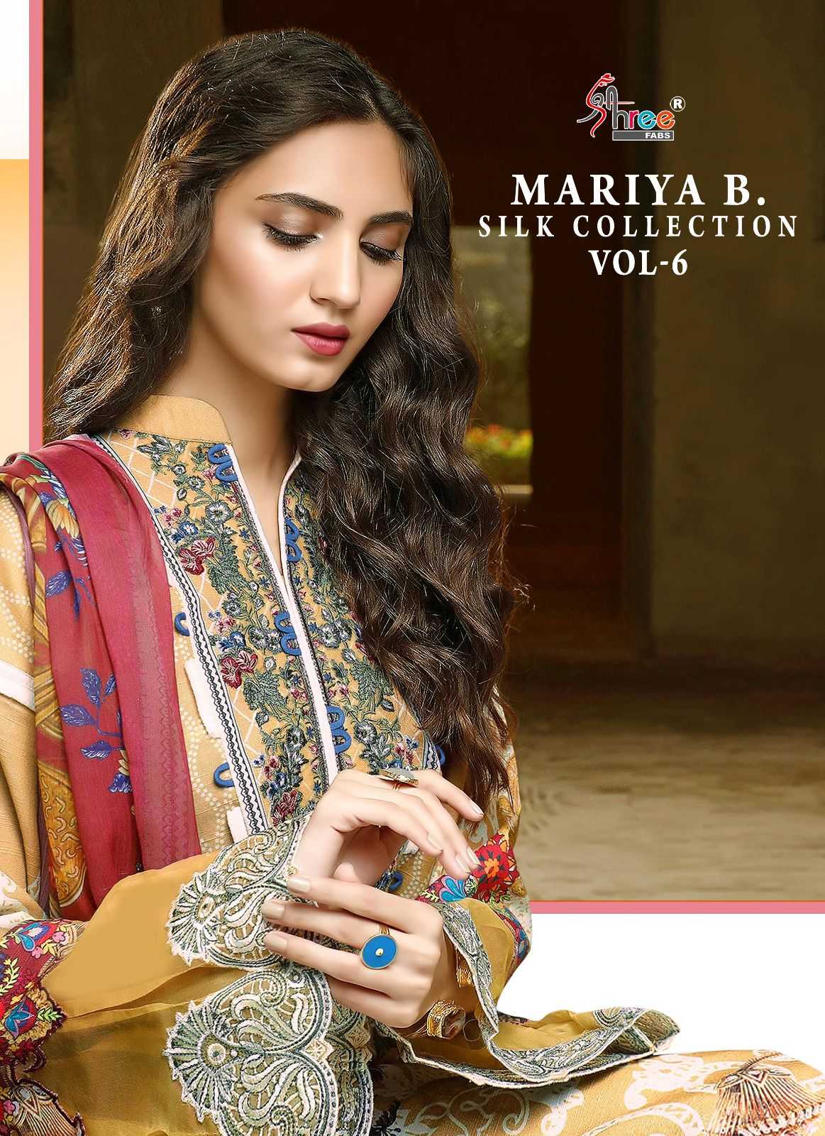mariya b silk collection vol 6 by shree fab digital print with work pakistani salwar suit