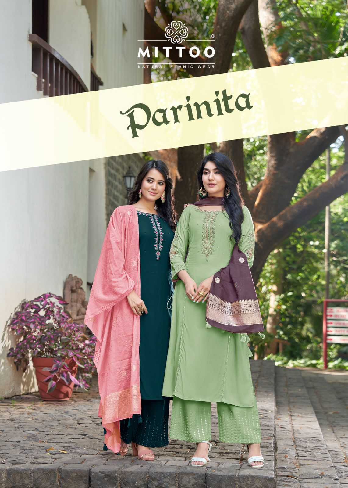 mittoo present parinita readymade fancy top with plazzo and dupatta supplier