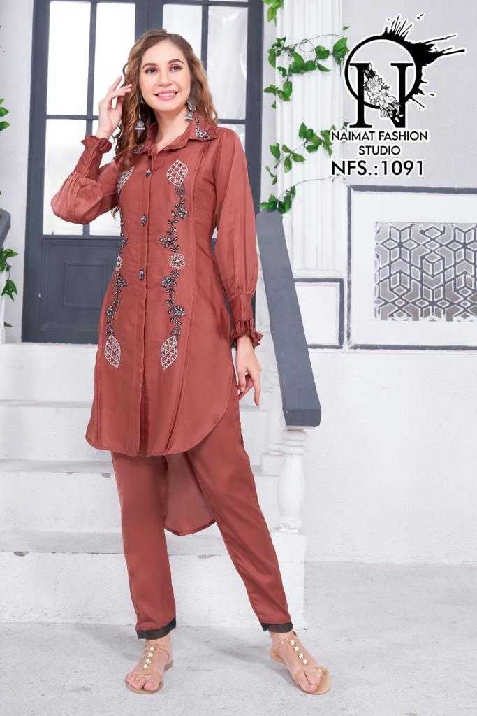 naimat 1091 fancy classy style handwork kurti with pant