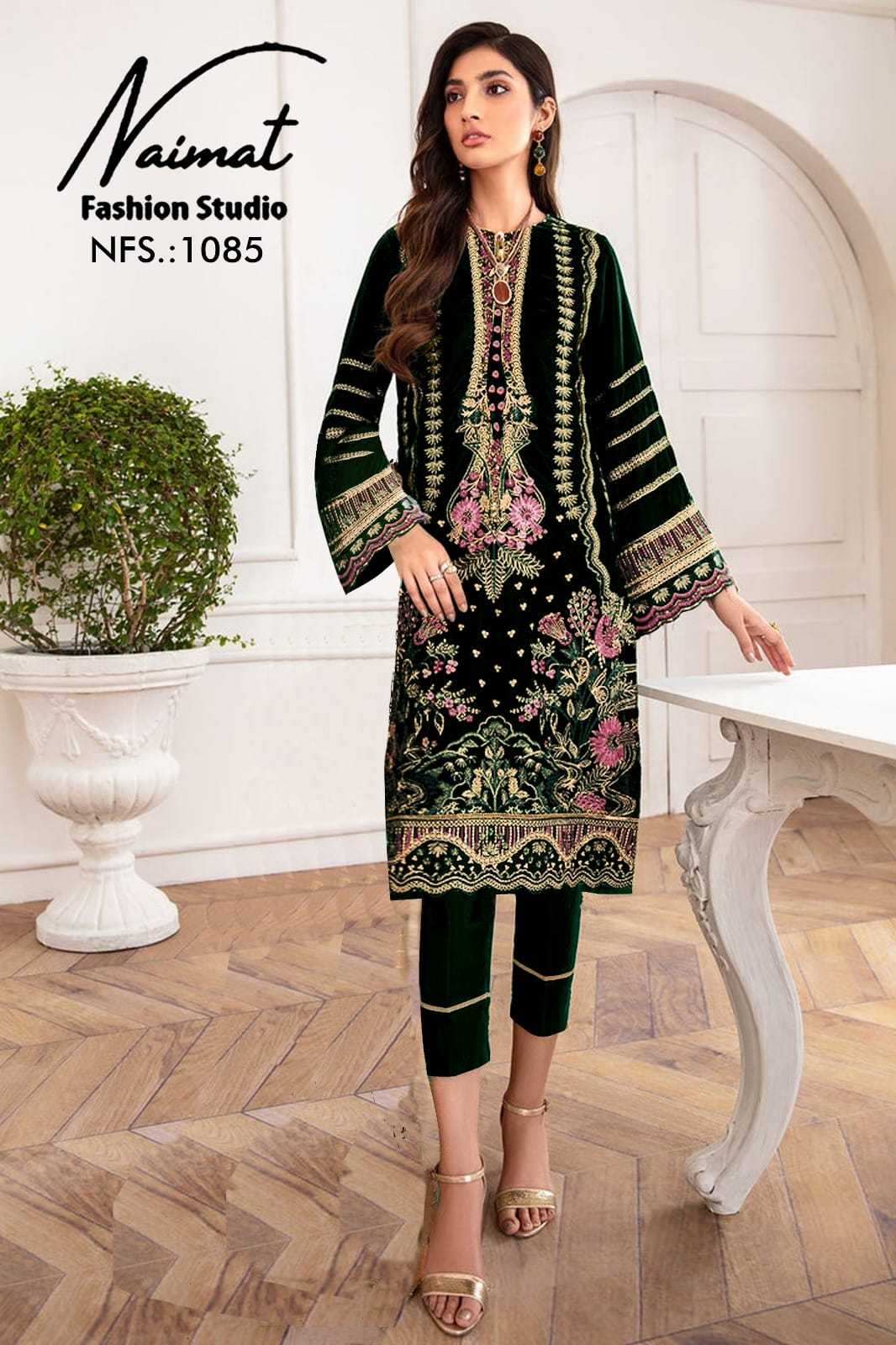 naimat nfs 1085 beautiful designer winter readymade velvet pakistani suit