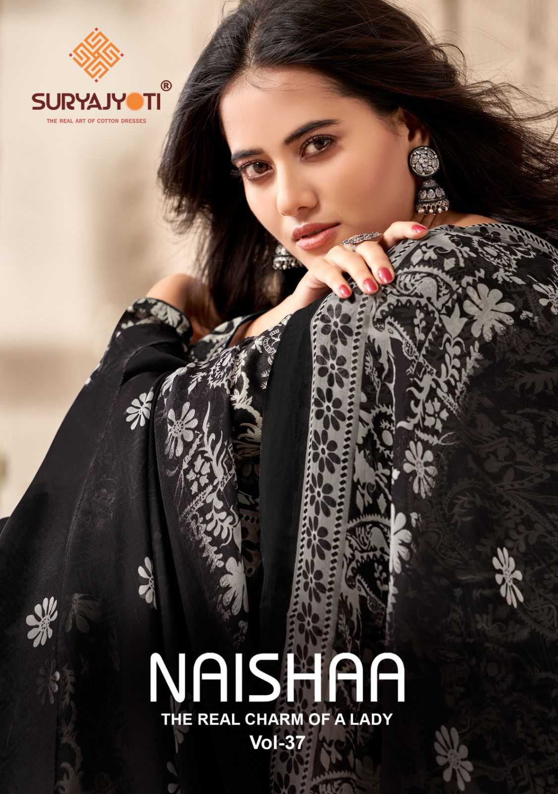 naishaa vol 37 by suryajyoti amazing cotton salwar kameez material with naznin dupatta