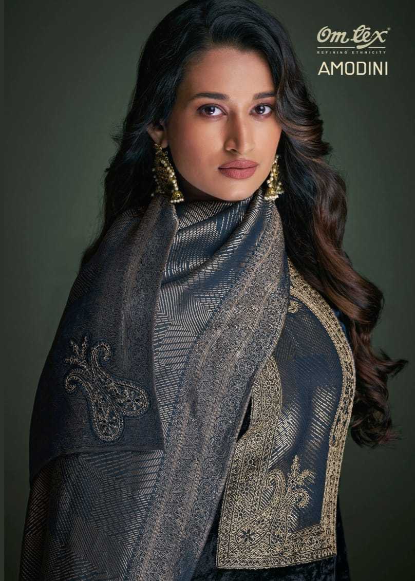 omtex launch aamodini fancy winter wear viscose velvet salwar kameez material