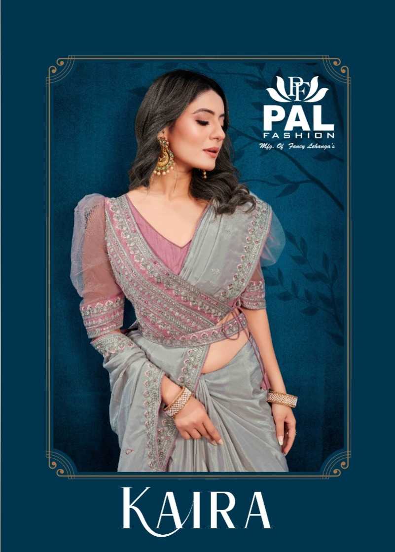 pal fashion kaira fancy designer readymade function wear sarees collection