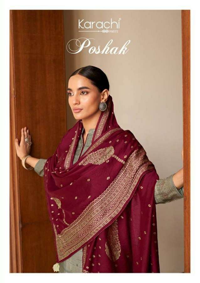 Poshak By Kesar Karachi Prints Digital Organic Muslin Silk Salwar Kameez In India