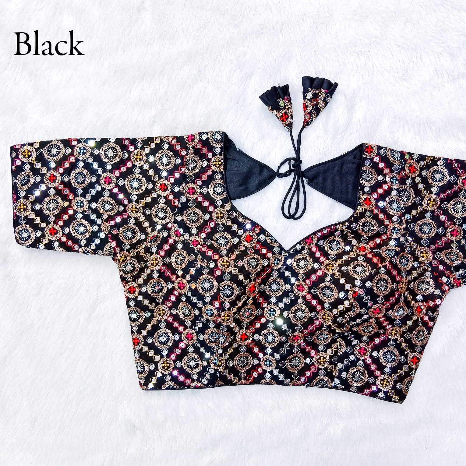 pr double sequence multy threads & jari party wear full heavy work sonpari design readymade blouse