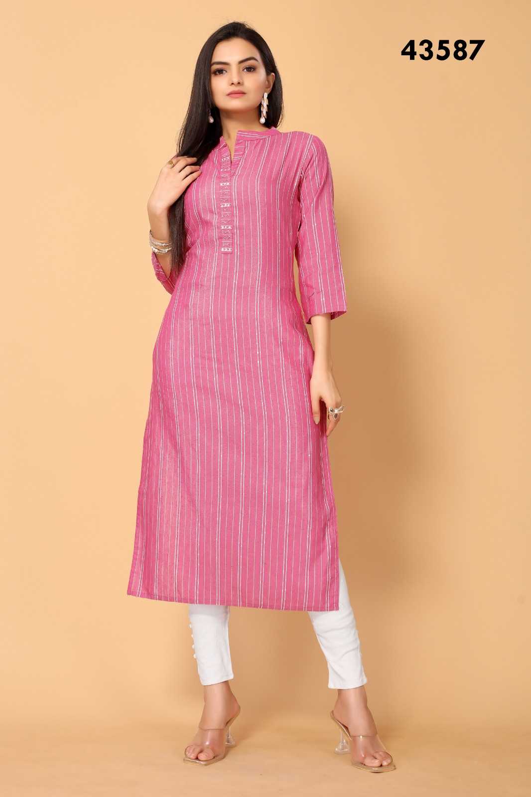 pr himanshi fancy casual wear poly cotton kurtis