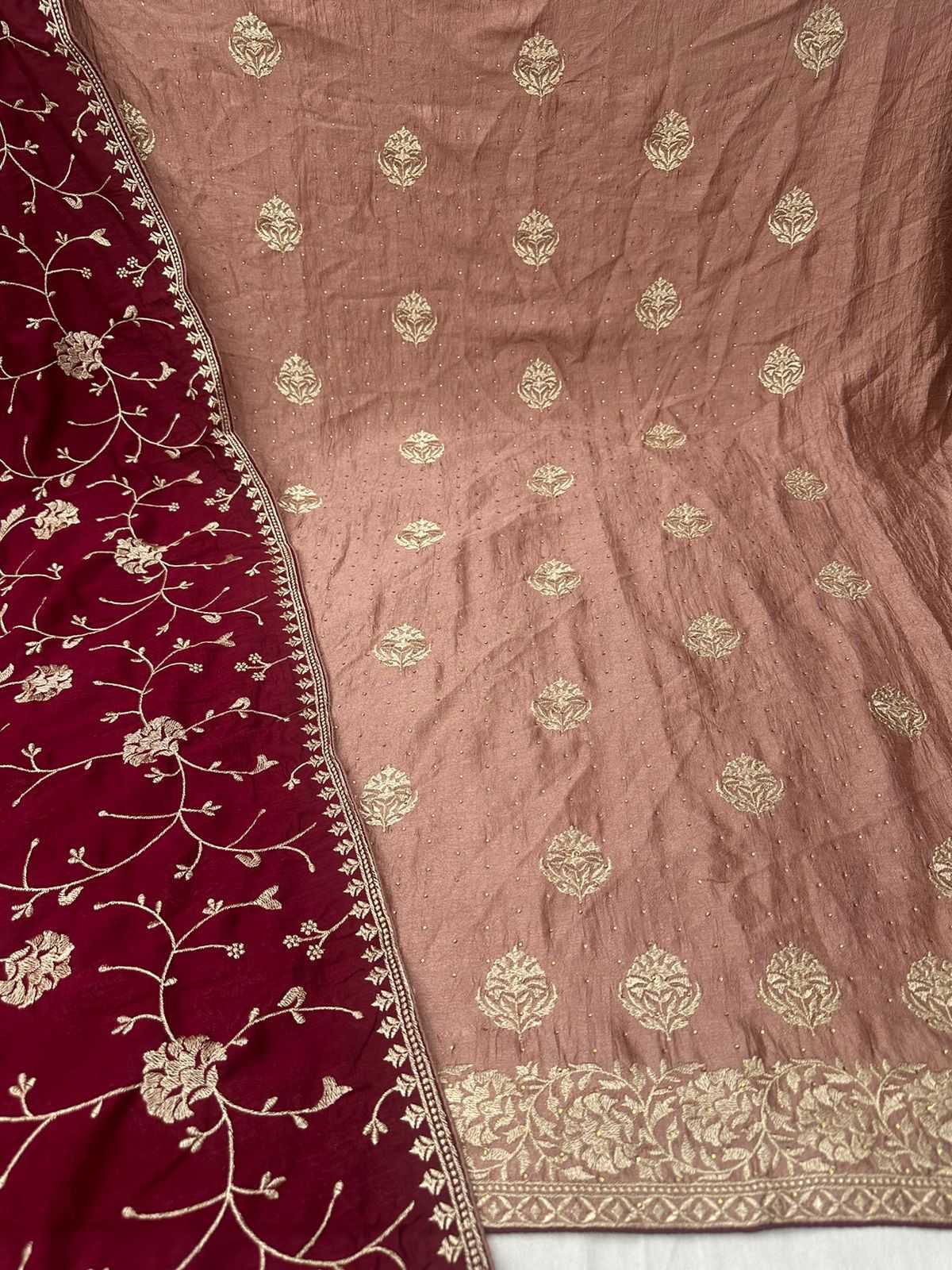 pr kalini designer occasion wear vichitra silk dress material