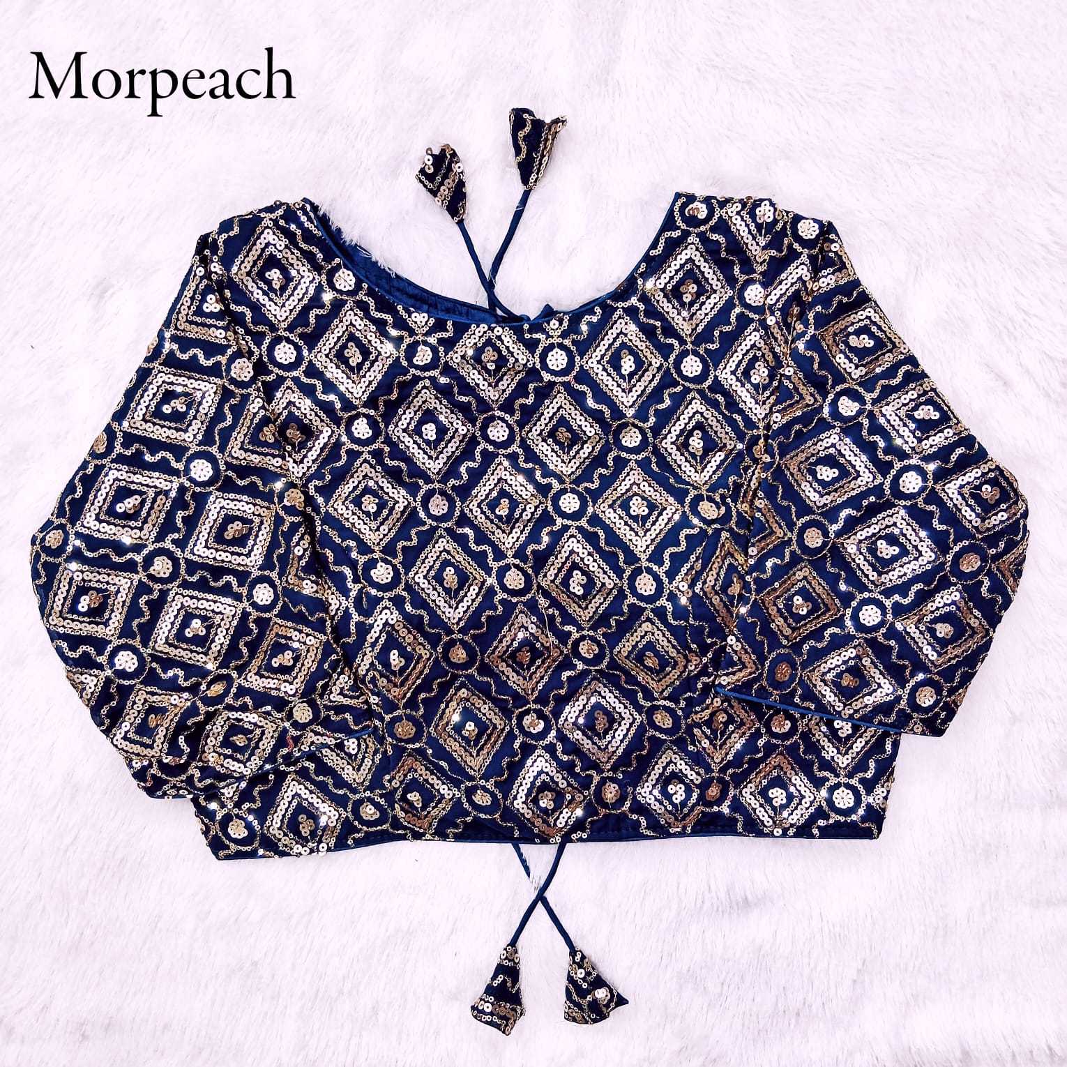 pr party wear full heavy sequence work queen design readymade blouse